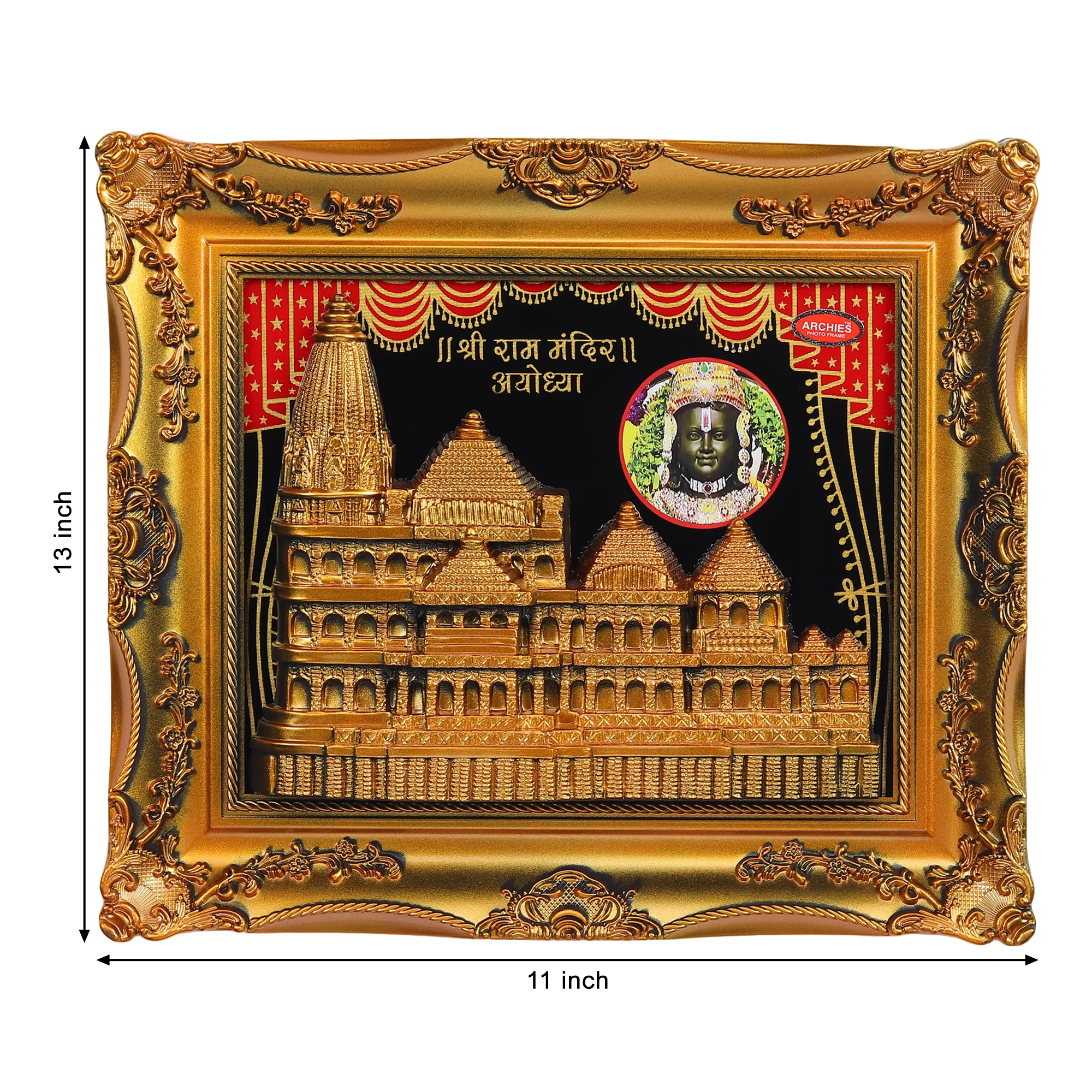 AR 584 Cl Shri Ram Mandir Ayodhya Golden